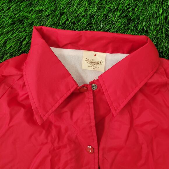 Vintage 90s Auburn Coach Jacket Womens 2XL 26x26 Boxy Baggy - Picture 10 of 12
